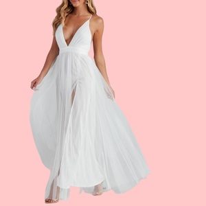 White formal dress